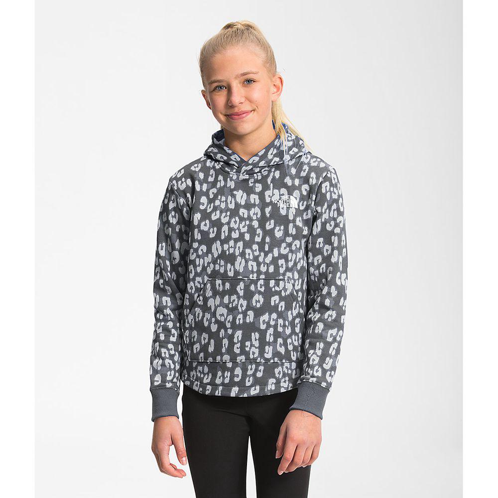 The North Face Printed Camp Fleece Pullover Κορίτσια Φούτερ Hoodie - Γκρι Λεοπαρ (NJZM19684)